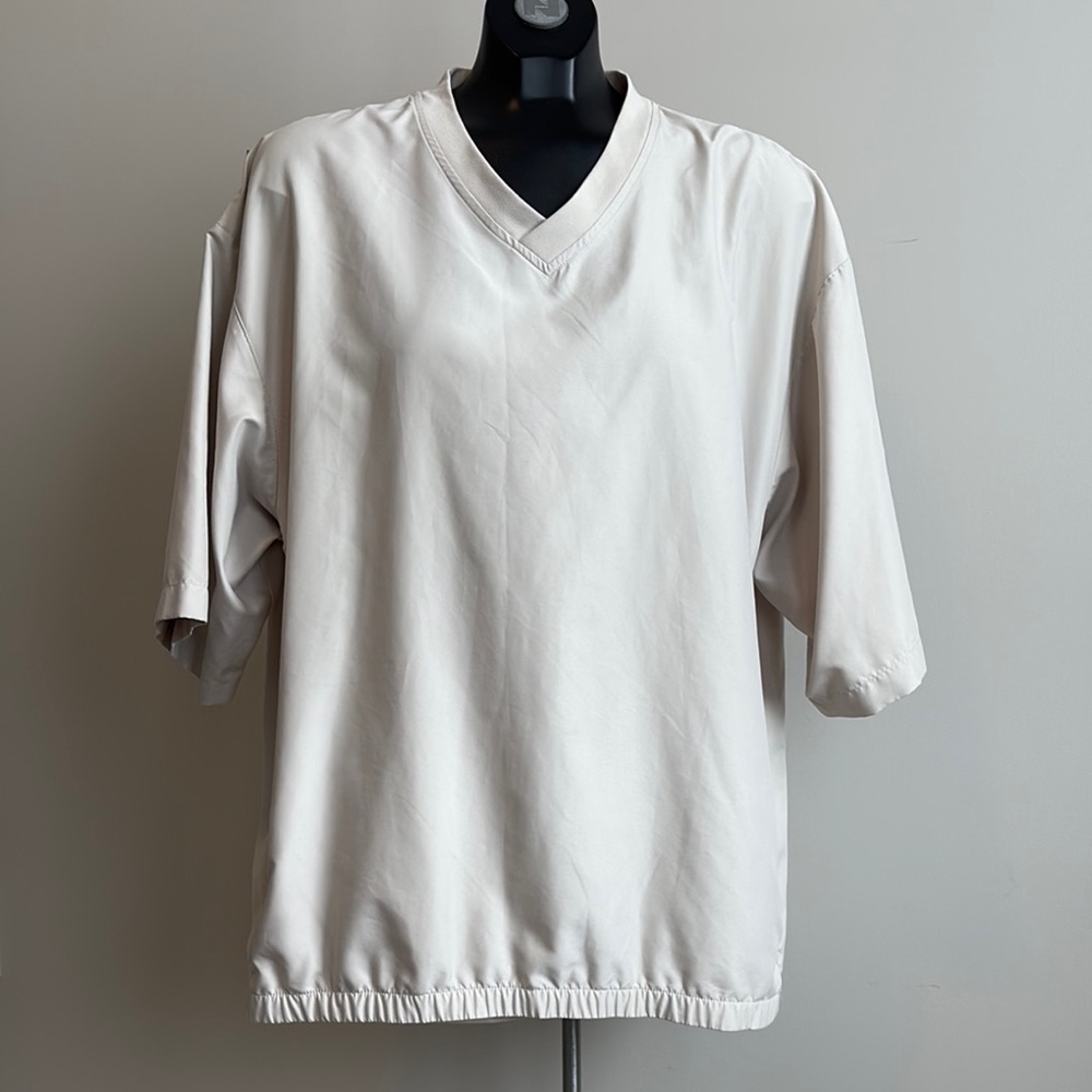 FootJoy Men's Off-White V-Neck Short Sleeve Tee